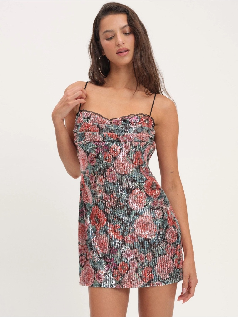 For Love and Lemons sequins slip dress